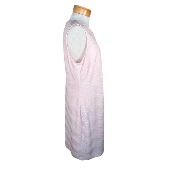 Tommy Hilfiger Women’s Stretchy Blush Pink Textured Midi Sheath Dress 14 NWT - Picture 3 of 11